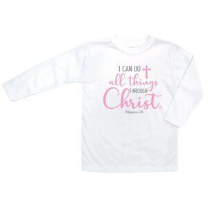 I Can Do All Things Through Christ - Girl's Infant T-shirt (Long Sleeve)